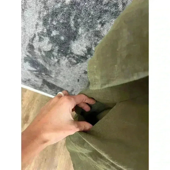 SOLD NWT Bryn Walker Bingley Shift Linen Dress Size M Olive Green Half Sleeve - Picture 4 of 13